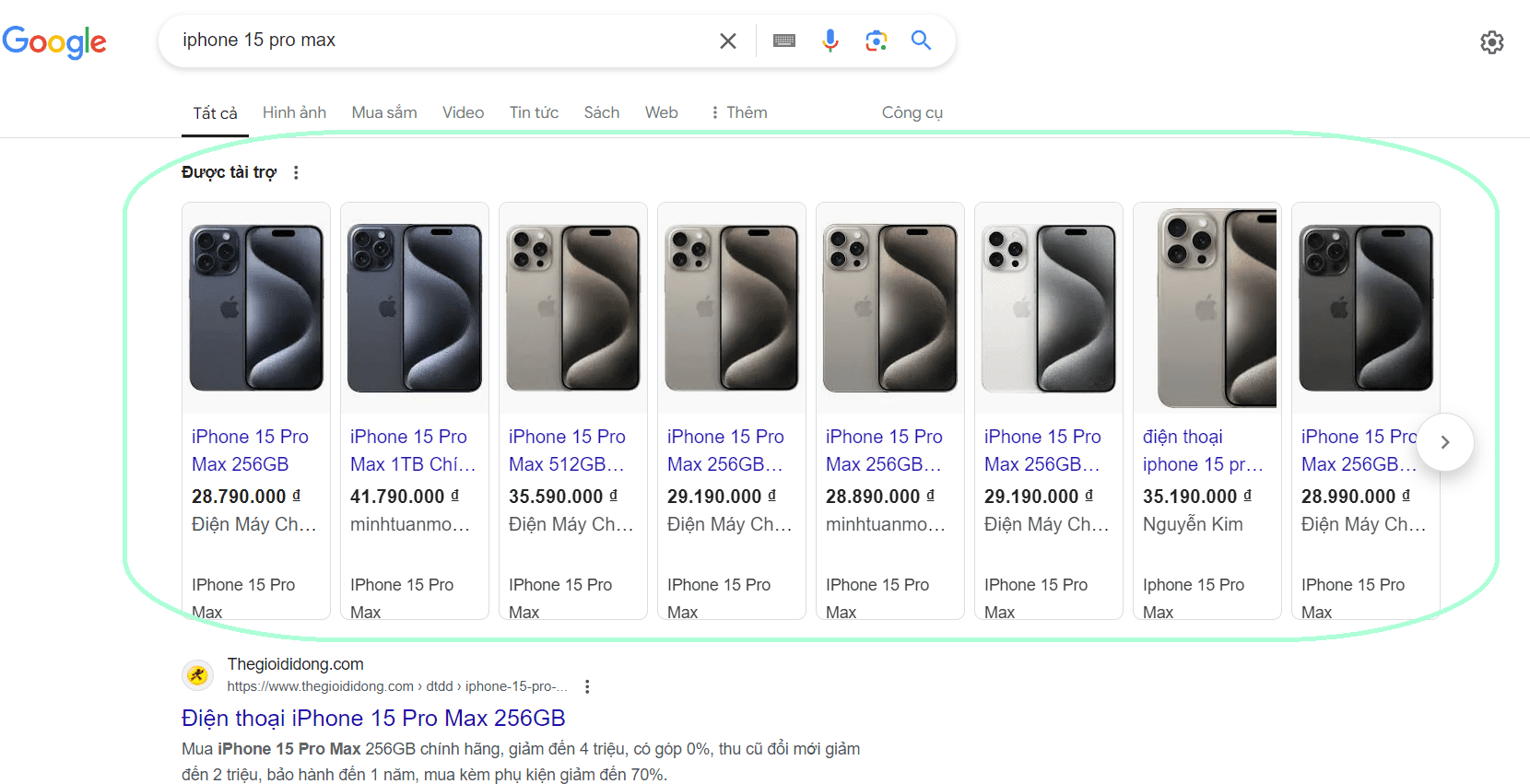 Các hình thức Google Ads - Chiến dịch mua sắm