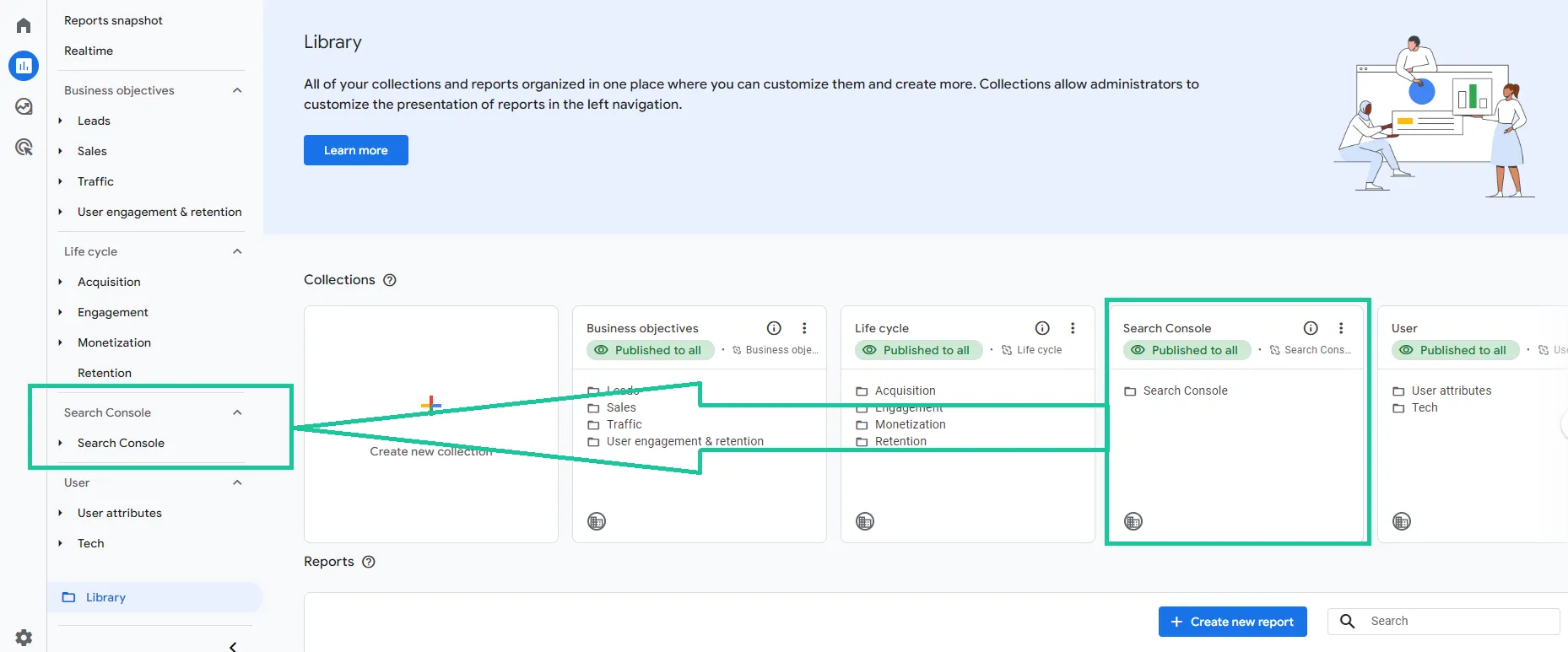 Báo cáo SEO trong GA4 - Google Search Console